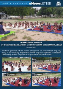 International Yoga Day at Bhaktinandan Balwadi & Bhaktinandan Vidyamandir, Vemar