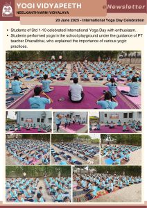 International Yoga Day Celebration, 20 Jun 2025