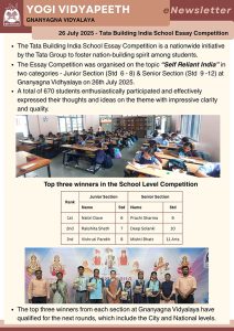 Tata Building India School Essay Competition